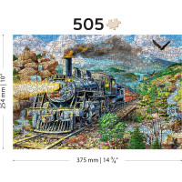WOODEN CITY Dřevěné puzzle Železnice 505 dílků