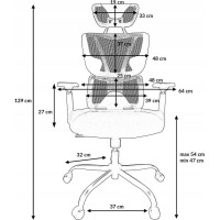 Kancelářská židle ERGO - černá - nosnost 140 kg