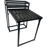 Skládací balkonový stůl MALE - 84x60x69/84 cm - černý