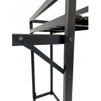 Skládací balkonový stůl MALE - 84x60x69/84 cm - černý
