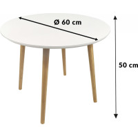 Kulatý konferenční stolek SK111 60x50 cm - bílý