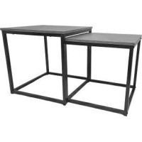 Konferenční stolek DUO CUBE - imitace betonu/černý