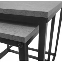 Konferenční stolek DUO CUBE - imitace betonu/černý