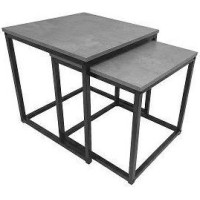 Konferenční stolek DUO CUBE - imitace betonu/černý