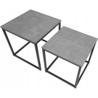 Konferenční stolek DUO CUBE - imitace betonu/černý