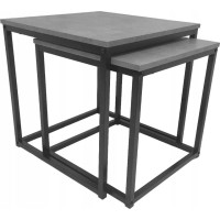 Konferenční stolek DUO CUBE - imitace betonu/černý