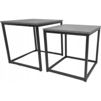 Konferenční stolek DUO CUBE - imitace betonu/černý