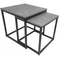 Konferenční stolek DUO CUBE - imitace betonu/černý