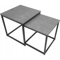 Konferenční stolek DUO CUBE - imitace betonu/černý