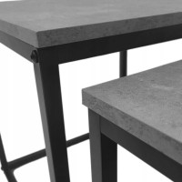 Konferenční stolek DUO CUBE - imitace betonu/černý