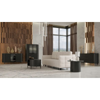 Komoda s vitrínou ZANTE ZA3 - černá