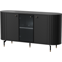 Komoda s vitrínou ZANTE ZA3 - černá