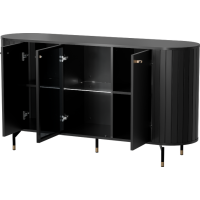 Komoda s vitrínou ZANTE ZA3 - černá
