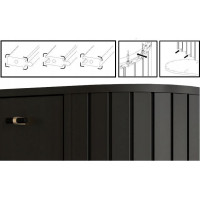 Komoda s vitrínou ZANTE ZA3 - černá