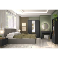 Regál MOSSA MO4 - černý/dub whisky