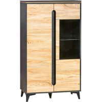 Regál s vitrínou GAPPA GA5 - jasan horský/fresco