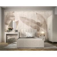 Postel MOSSA MO12 s úložným prostorem - 200x120 cm - krémová