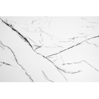 Jídelní kulatý stůl PARIS Black 80 cm - bílý mramor