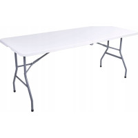 Sestava cateringového nábytku FETA WHITE (stůl 180 cm + 6 židlí) - bílá