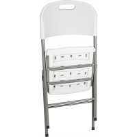 Sestava cateringového nábytku FETA WHITE (stůl 180 cm + 6 židlí) - bílá