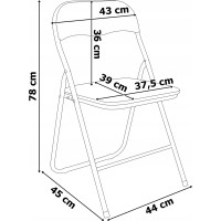Sestava cateringového nábytku FETA WHITE (stůl 180 cm + 6 židlí BASICO) - bílá/černá
