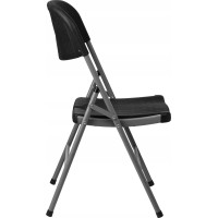 Sestava cateringového nábytku FETA BLACK (stůl 180 cm + 6 židlí) - černá