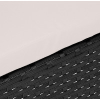 Sestava zahradního ratanového nábytku MAGNOLIA - černá/béžová