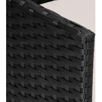 Sestava zahradního ratanového nábytku MAGNOLIA - černá/béžová