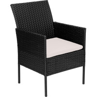 Sestava zahradního ratanového nábytku MAGNOLIA - černá/béžová