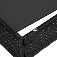 Sestava zahradního ratanového nábytku MAGNOLIA - černá/béžová