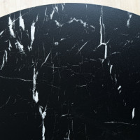Jídelní kulatý stůl PARIS Black 80 cm - černý mramor