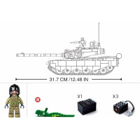 Sluban Power Bricks M38-B7071 R/C ZTZ-99AS Tank na dálkové ovládání