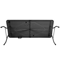 Skládací cateringový stůl RATTAN - 180 cm - šedý