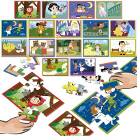 EDUCA Puzzle bitva Pohádky 16x9 dílků