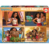 EDUCA Puzzle Vaiana 2, 4v1 (50,80,100,150 dílků)