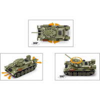 Sluban Power Bricks M38-B7072 R/C T34/76 (1942) Tank na dálkové ovládání