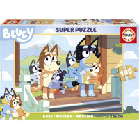EDUCA Dřevěné puzzle Bluey 100 dílků