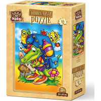 ART PUZZLE Dřevěné puzzle Cesta do školy 16 dílků