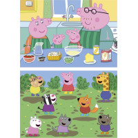EDUCA Dřevěné puzzle Prasátko Peppa 2x25 dílků