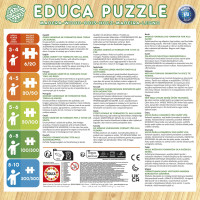 EDUCA Dřevěné puzzle Lví král a Bambi 2x16 dílků