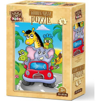 ART PUZZLE Dřevěné puzzle Kapitán slon 16 dílků