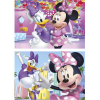 EDUCA Dřevěné puzzle Minnie a Daisy 2x50 dílků