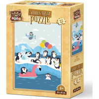 ART PUZZLE Dřevěné puzzle Roztomilí tučňáci 25 dílků