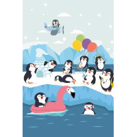 ART PUZZLE Dřevěné puzzle Roztomilí tučňáci 25 dílků