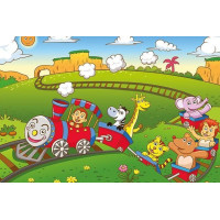ART PUZZLE Dřevěné puzzle Zvířecí vláček 25 dílků