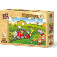 ART PUZZLE Dřevěné puzzle Zvířecí vláček 25 dílků