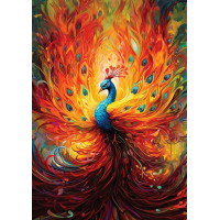 ART PUZZLE Puzzle Barevný páv 1500 dílků