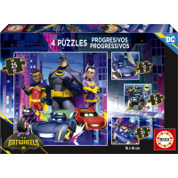 EDUCA Puzzle Batwheels 4v1 (12,16,20,25 dílků)