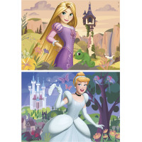EDUCA Puzzle Disney princezny: Locika a Popelka 2x48 dílků