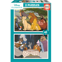 EDUCA Puzzle Disney Zvířata 2x48 dílků